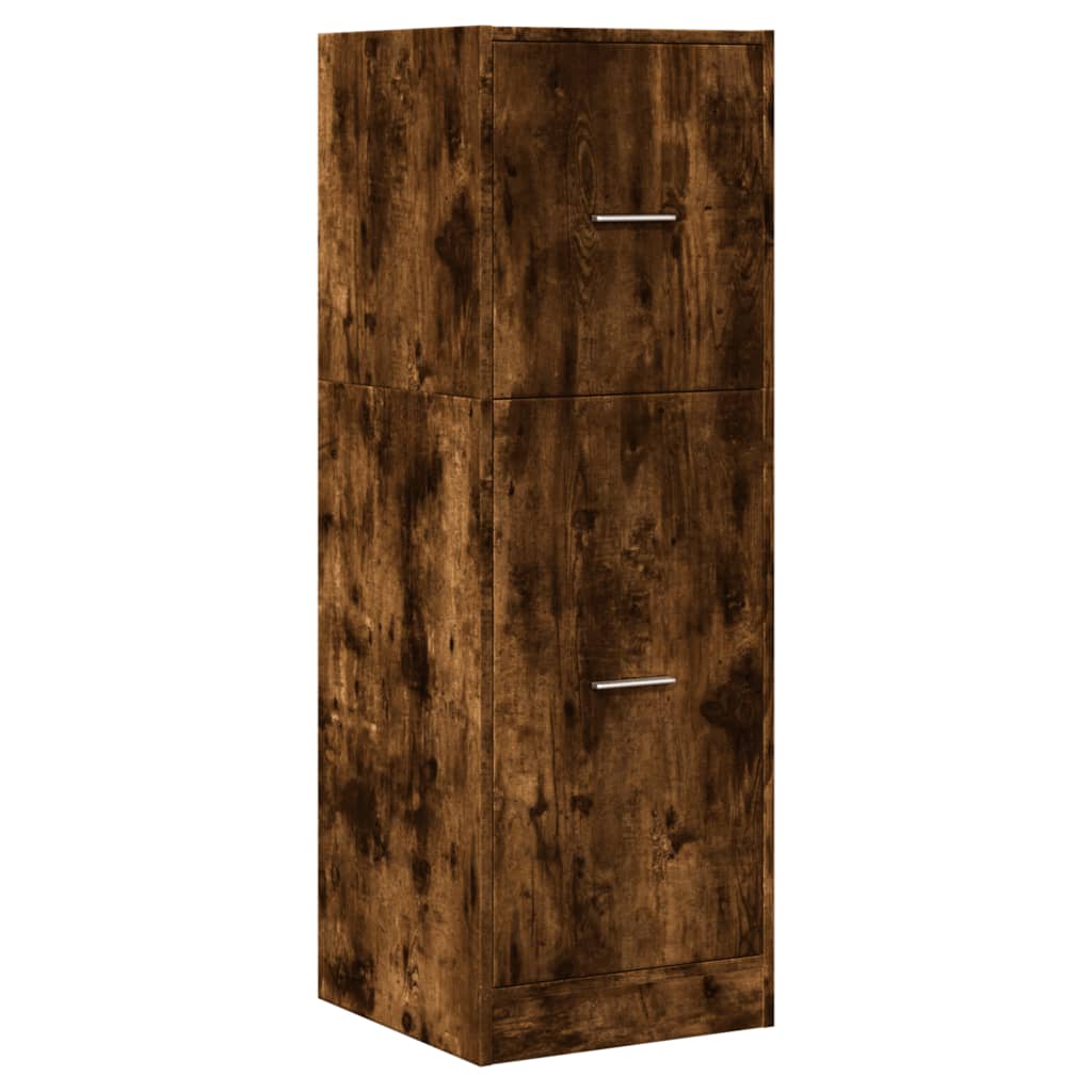 vidaXL Opbergkasten & lockerkasten Apothekerskast 40x41x118 cm bewerkt hout gerookt eikenkleurig