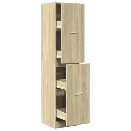 vidaXL Opbergkasten & lockerkasten Apothekerskast 40x41x174,5 cm bewerkt hout sonoma eikenkleurig