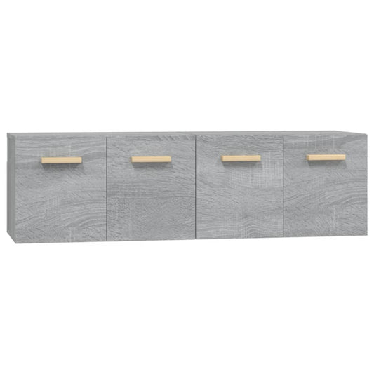 vidaXL Opbergkasten & lockerkasten Wandkasten 2 st 60x36,5x35cm bewerkt hout grijs sonoma