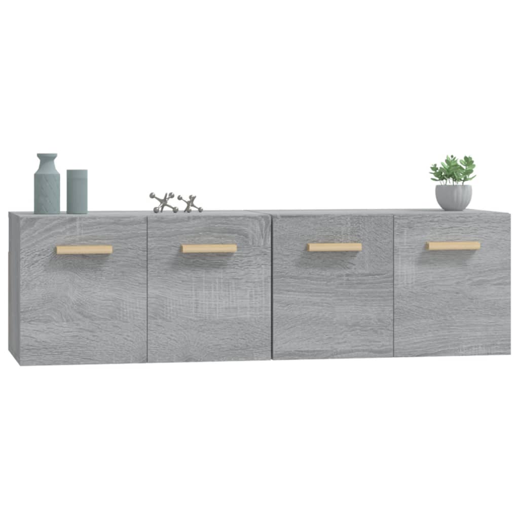 vidaXL Opbergkasten & lockerkasten Wandkasten 2 st 60x36,5x35cm bewerkt hout grijs sonoma