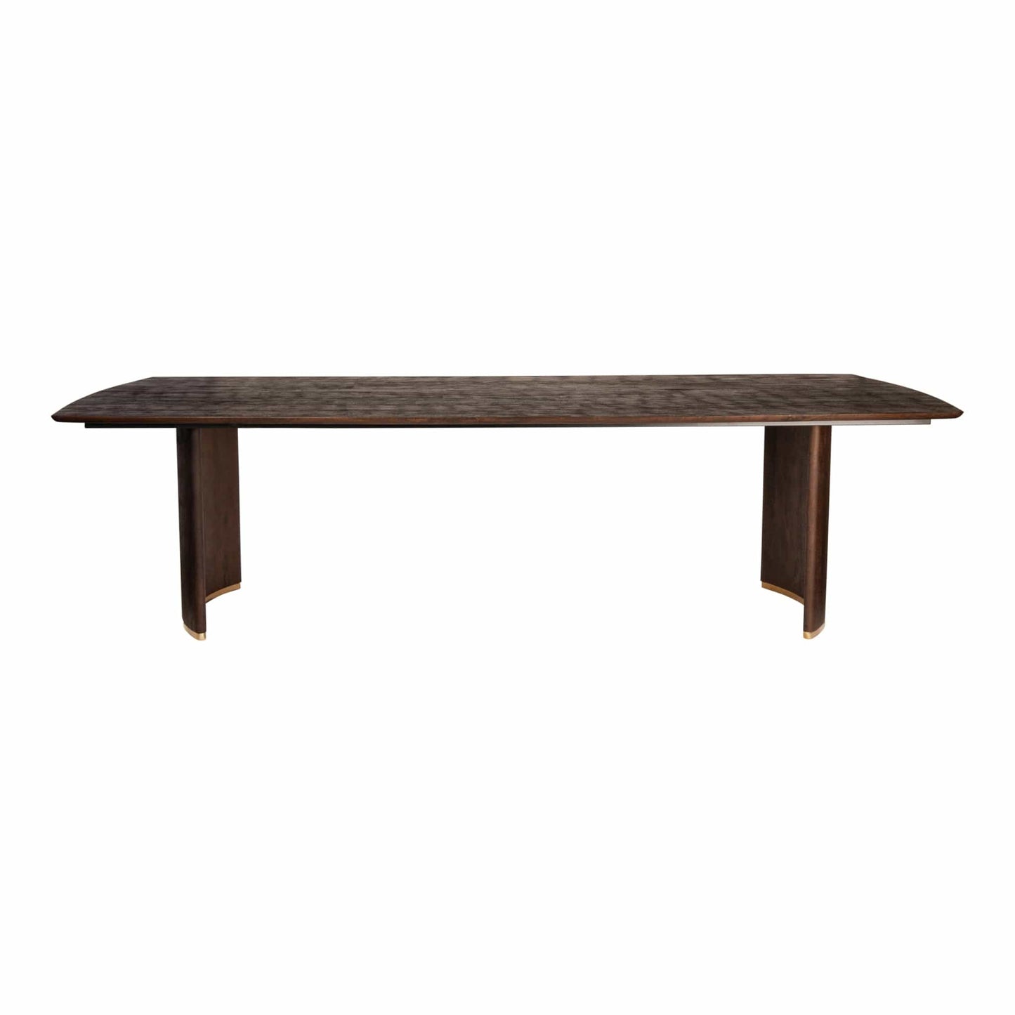 PTMD Ostara Bruine mangohouten eettafel 240cm gouden poot