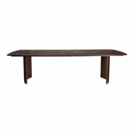 PTMD Ostara Bruine mangohouten eettafel 240cm gouden poot