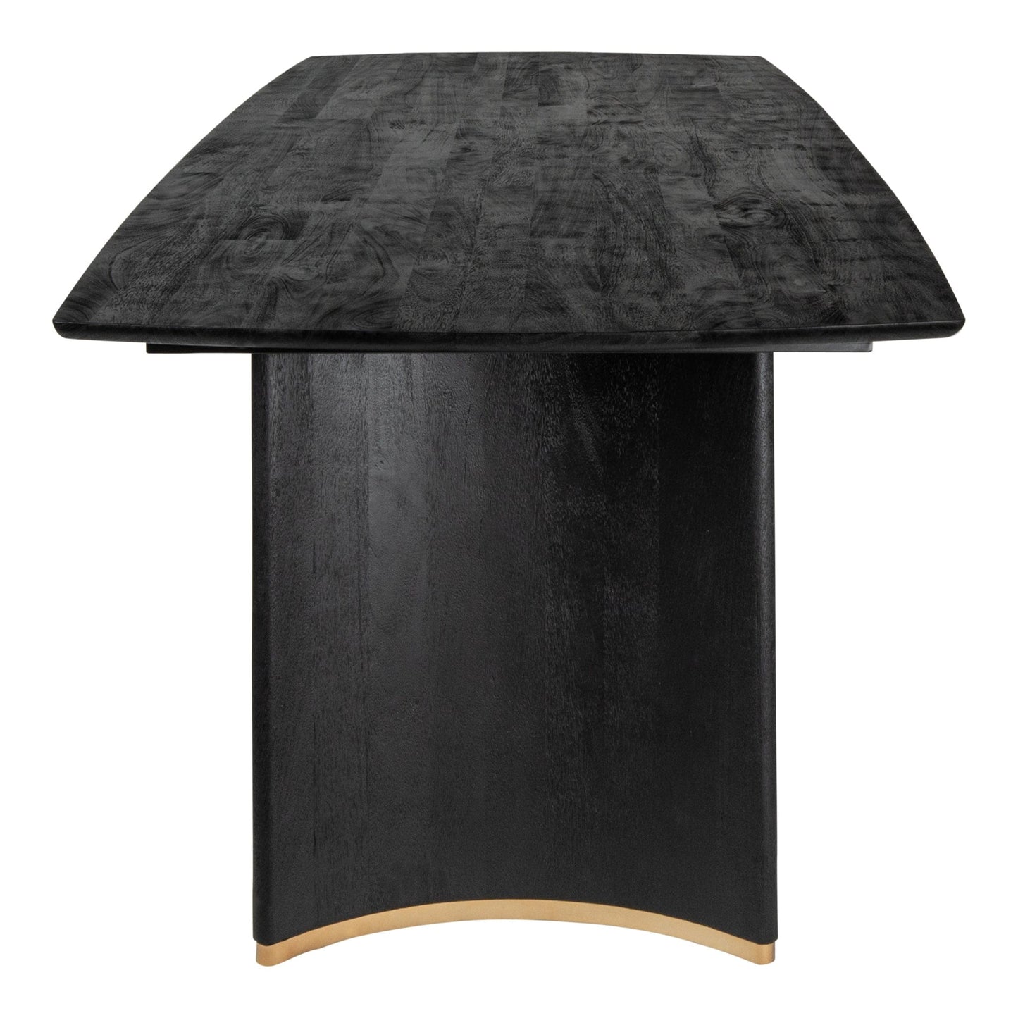 PTMD Ostara Zwarte mangohouten eettafel 240cm gouden poot