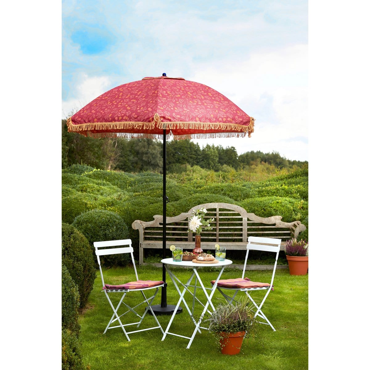 In The Mood Parasol Bessen - H238 x Ø220 cm - Roze