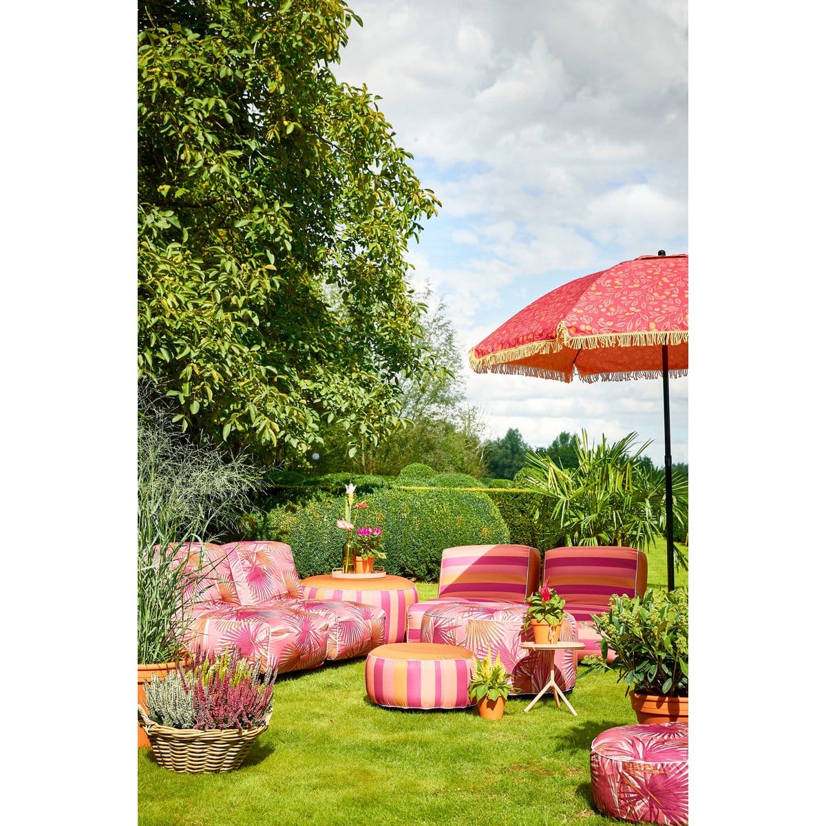 In The Mood Parasol Bessen - H238 x Ø220 cm - Roze