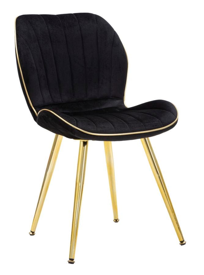 Mauro Ferretti PARIS CHAIR SPACE BLACK/GOLD SET 2 PZ CM 46X58X77