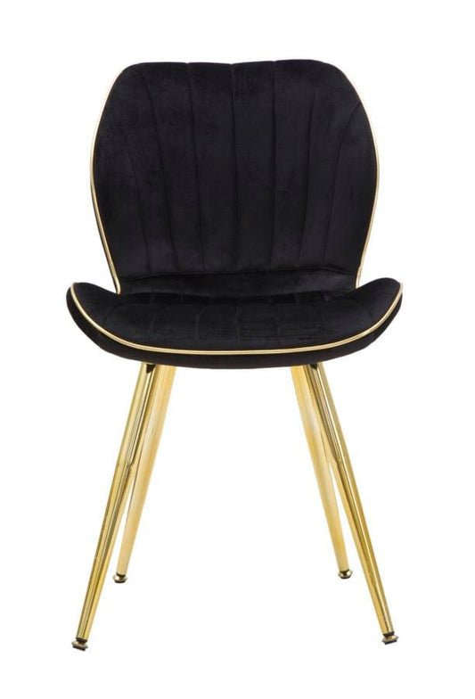 Mauro Ferretti PARIS CHAIR SPACE BLACK/GOLD SET 2 PZ CM 46X58X77