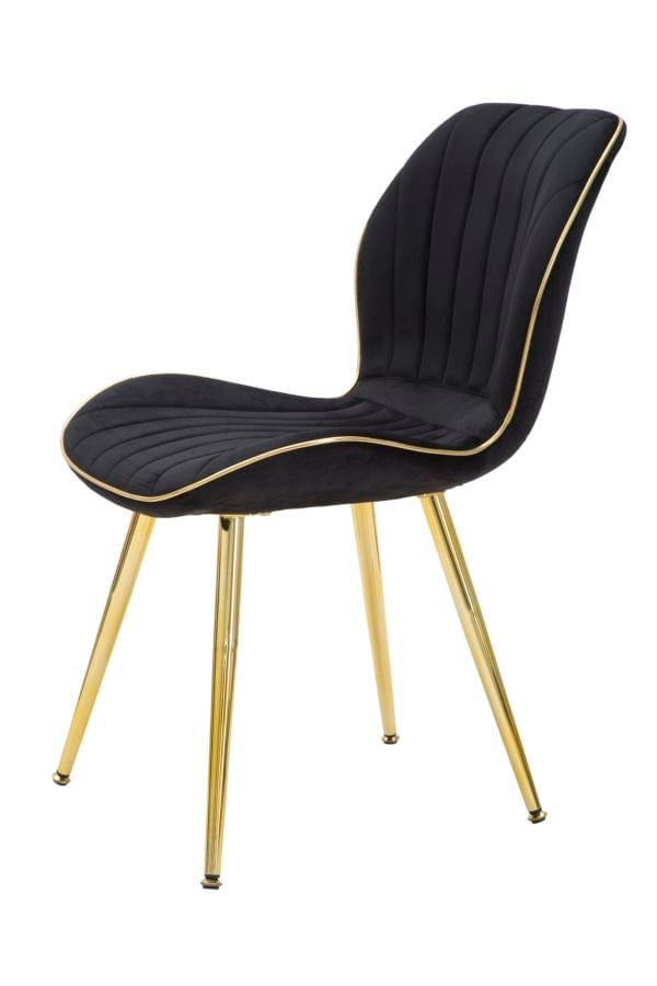 Mauro Ferretti PARIS CHAIR SPACE BLACK/GOLD SET 2 PZ CM 46X58X77