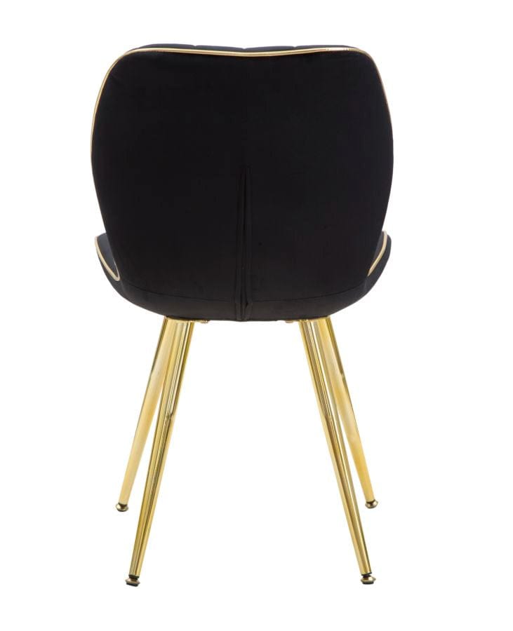 Mauro Ferretti PARIS CHAIR SPACE BLACK/GOLD SET 2 PZ CM 46X58X77