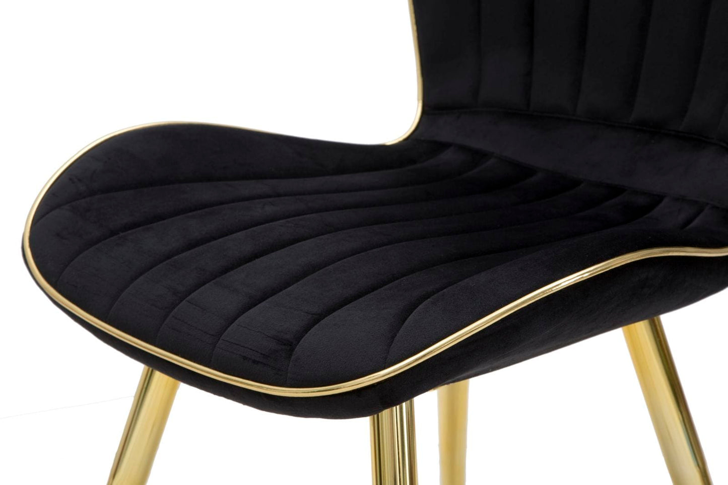 Mauro Ferretti PARIS CHAIR SPACE BLACK/GOLD SET 2 PZ CM 46X58X77