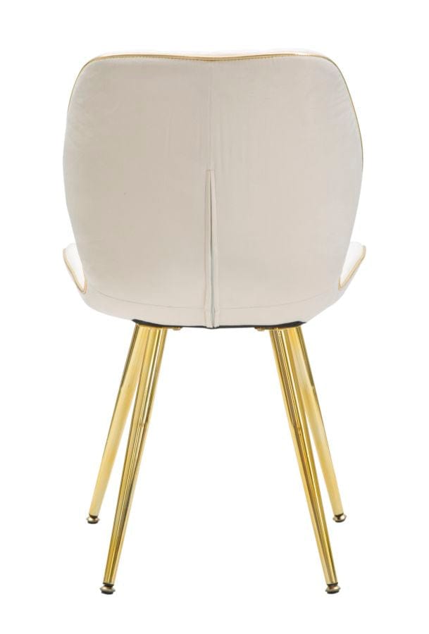 Mauro Ferretti PARIS CHAIR SPACE CREAM/GOLD SET 2 PZ CM 46X58X77