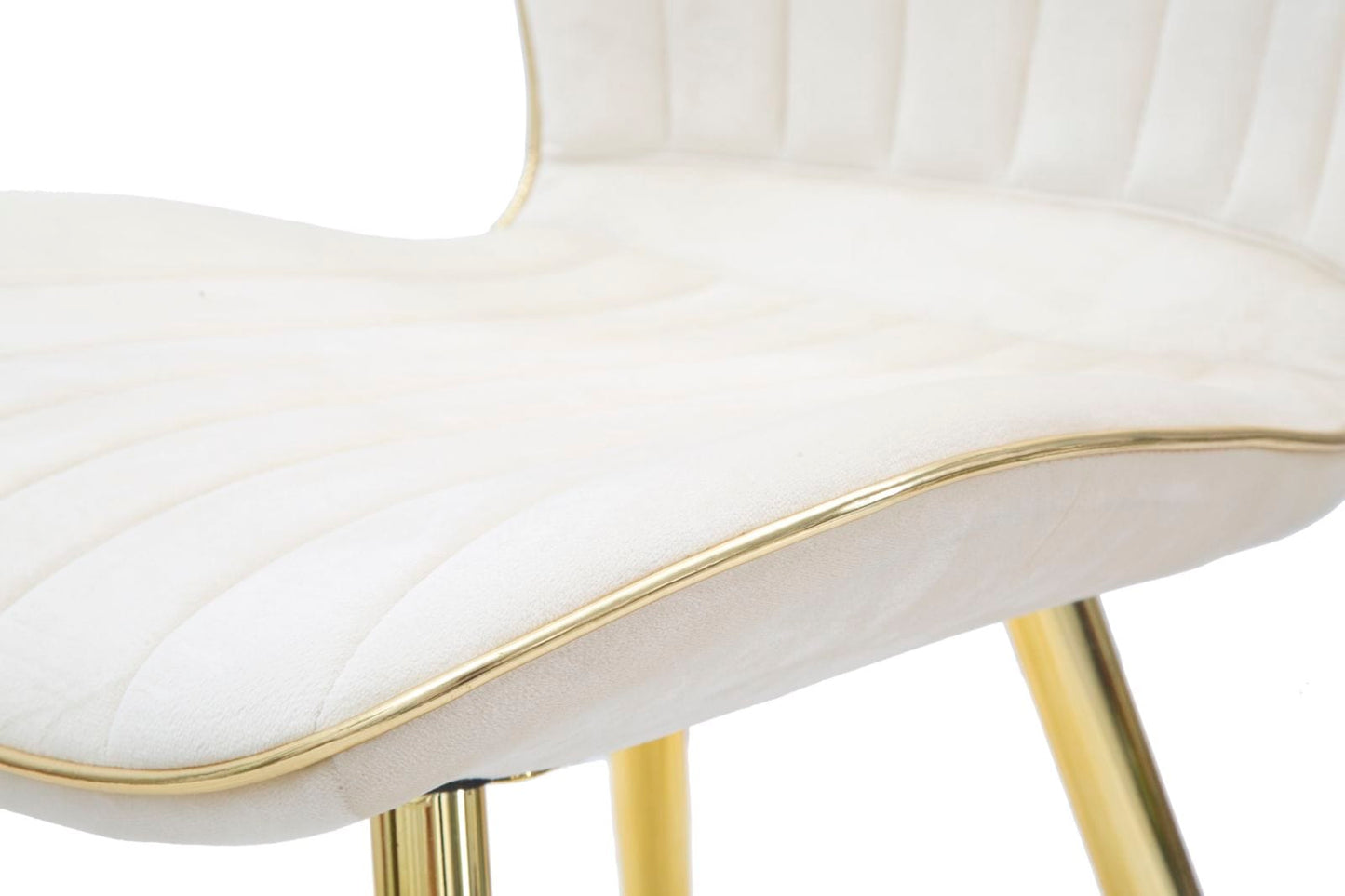 Mauro Ferretti PARIS CHAIR SPACE CREAM/GOLD SET 2 PZ CM 46X58X77