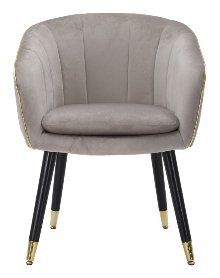 Mauro Ferretti PARMCHAIR PARIS GRIGIA/GOLD CM 62X58X78