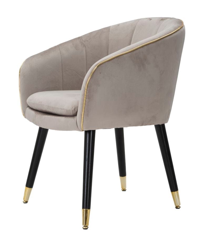 Mauro Ferretti PARMCHAIR PARIS GRIGIA/GOLD CM 62X58X78