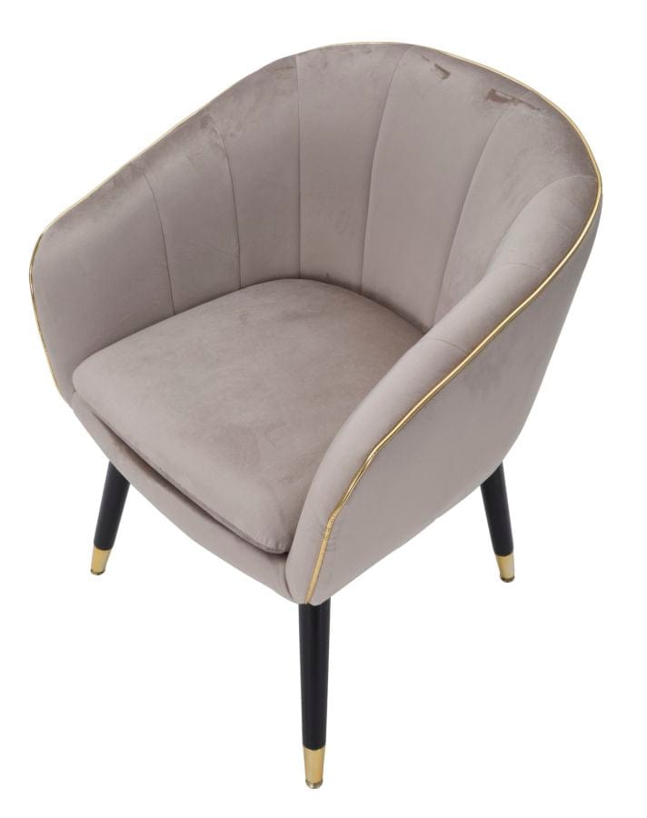 Mauro Ferretti PARMCHAIR PARIS GRIGIA/GOLD CM 62X58X78