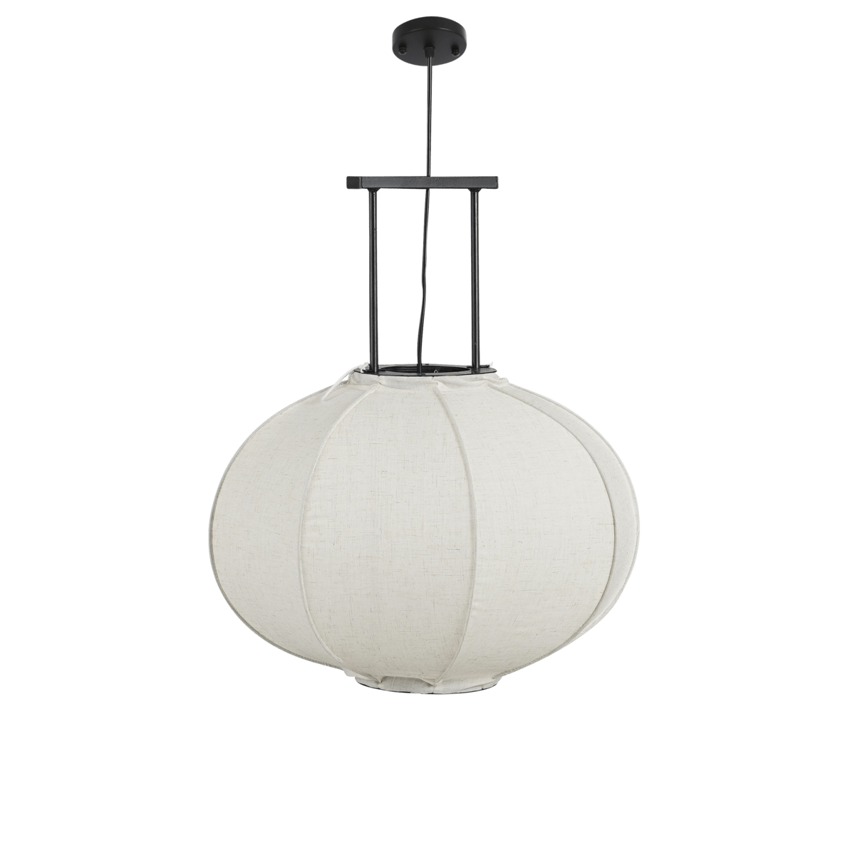 Mica Decorations Pego Hanglamp - H55 x Ø50 cm - Linnen - Off White