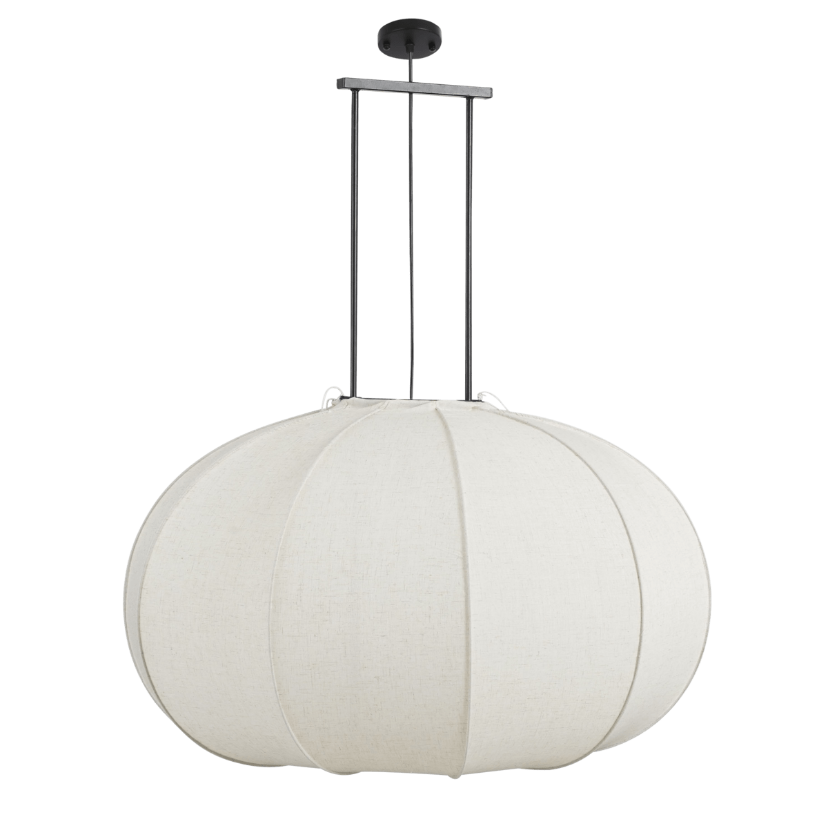 Mica Decorations Pego Hanglamp - H94 x Ø83 cm - Linnen - Off White