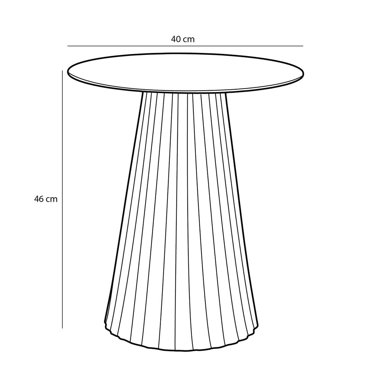 Mica Decorations Pellis Bijzettafel - H46 x Ø40 cm - Metaal - Lichtroze