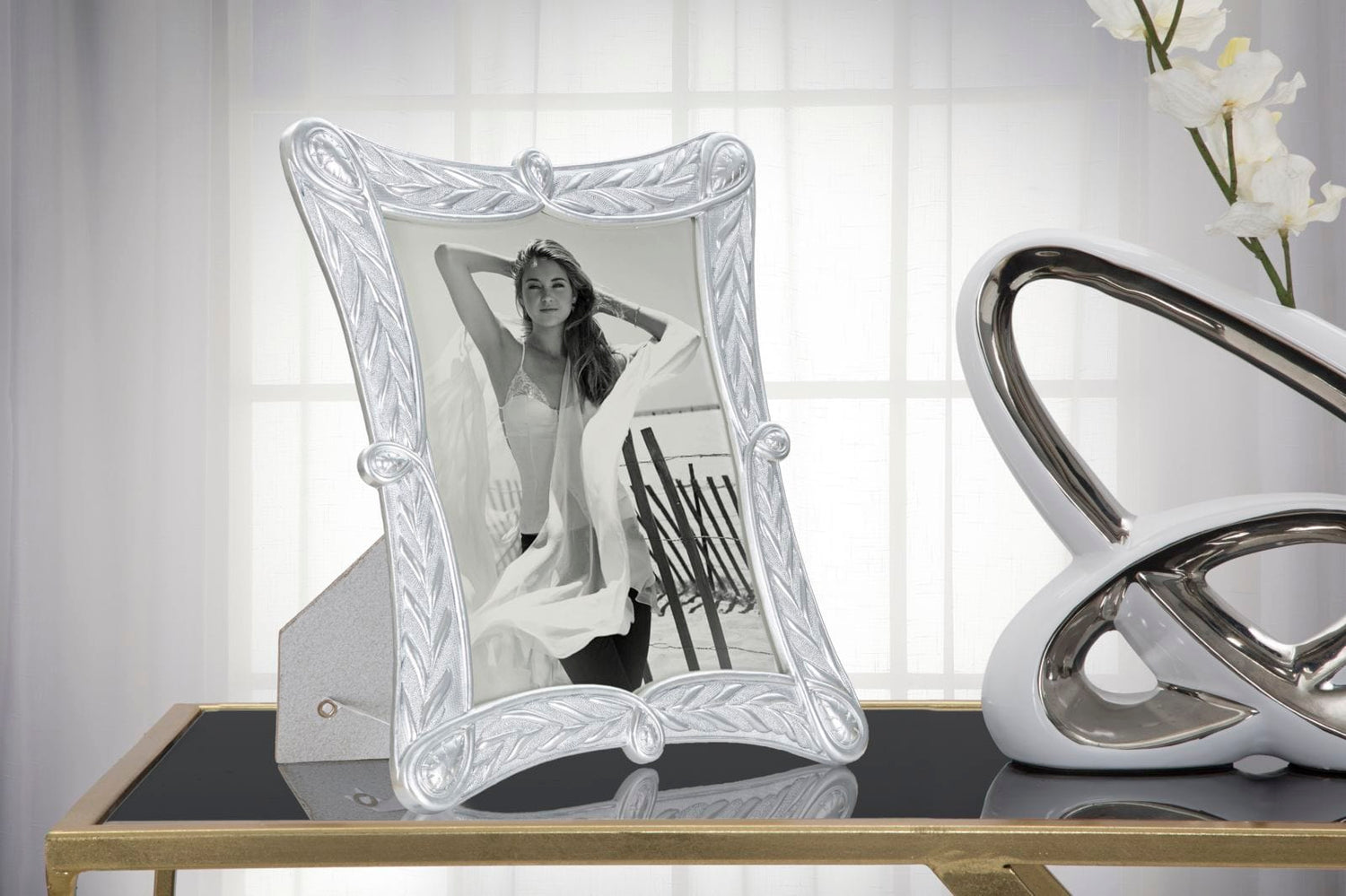 Mauro Ferretti PHOTO FRAME X SILVER CM 28,2X2X33
 (MISURA INTERNA CM 20X25)