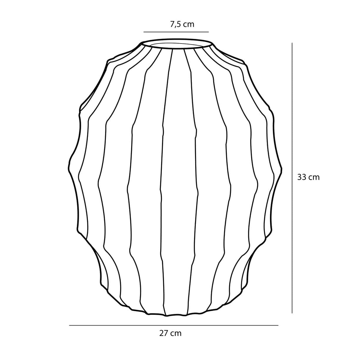 Mica Decorations Pippa Vaas - H33 x Ø27 cm - Keramiek - Groen