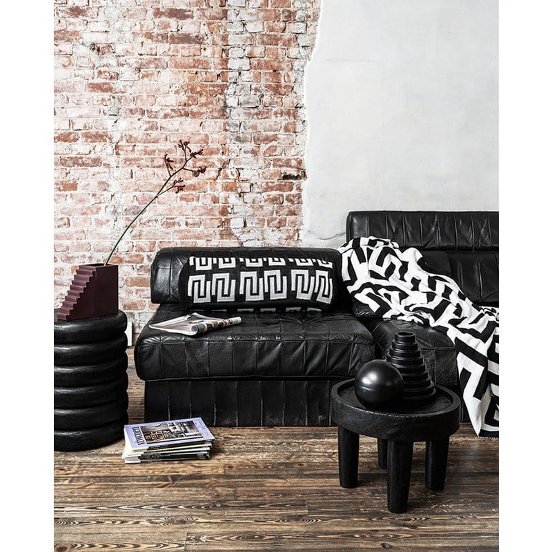 vtwonen - Dutch market only Plaid Knitted Black-White 130x170cm