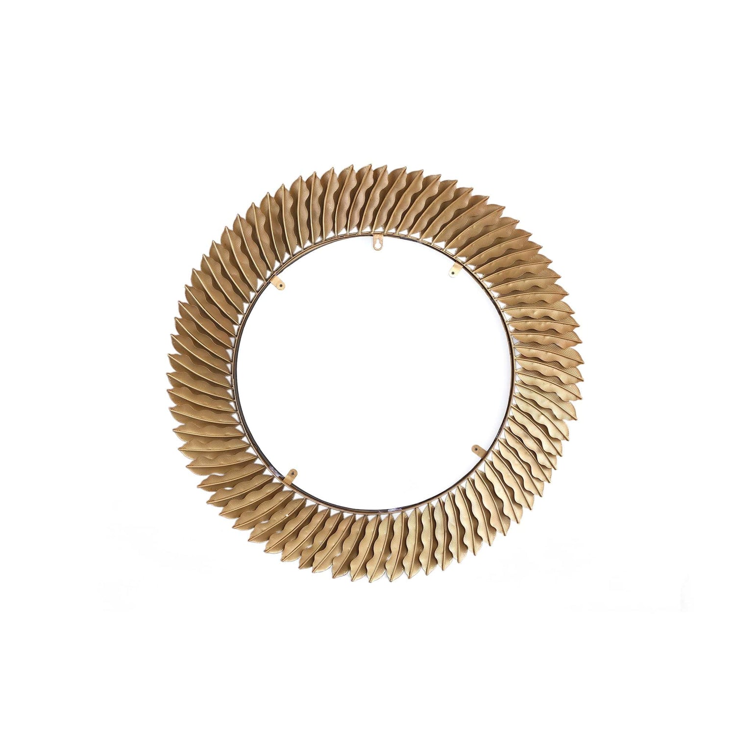 PTMD Posh Gold ijzeren spiegelbladframe rond