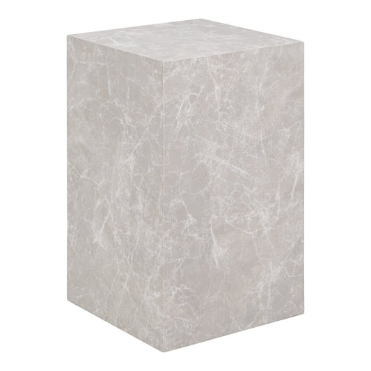 House Nordic ApS Prague Side Table - Bijzettafel, marmerlook, beige, 30x30x50 cm