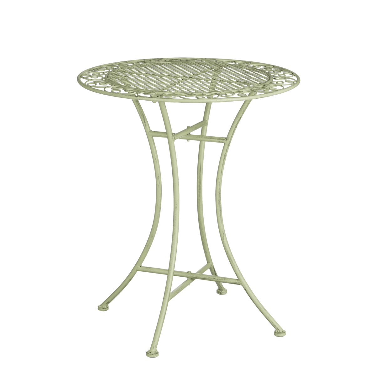 Mica Decorations Provence Bistrotafel voor Buiten - H70 x Ø60 cm - Lichtgroen