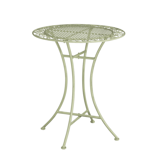 Mica Decorations Provence Bistrotafel voor Buiten - H70 x Ø60 cm - Lichtgroen