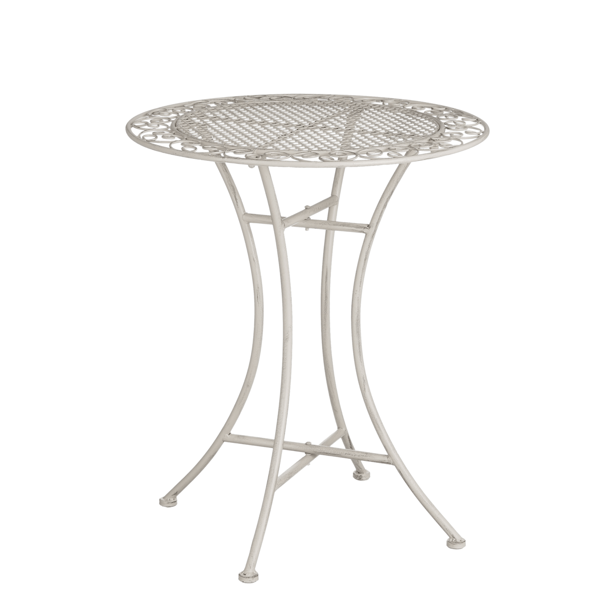 Mica Decorations Provence Bistrotafel voor Buiten - H70 x Ø60 cm - Wit