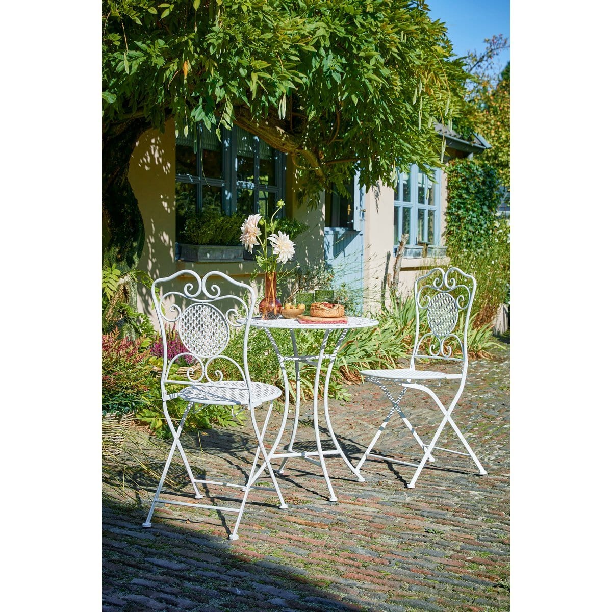 Mica Decorations Provence Bistrotafel voor Buiten - H70 x Ø60 cm - Wit