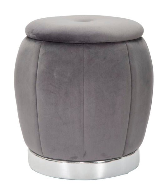 Mauro Ferretti PUFF/STORAGE PARIS GRIGIO/SILVER CM Ø 43X43