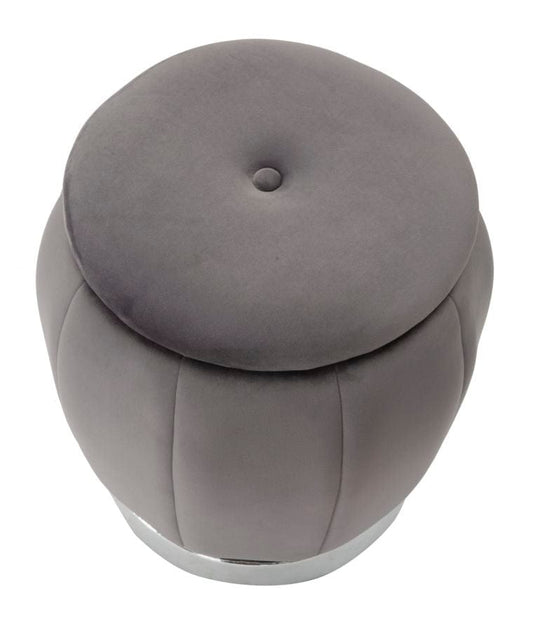 Mauro Ferretti PUFF/STORAGE PARIS GRIGIO/SILVER CM Ø 43X43