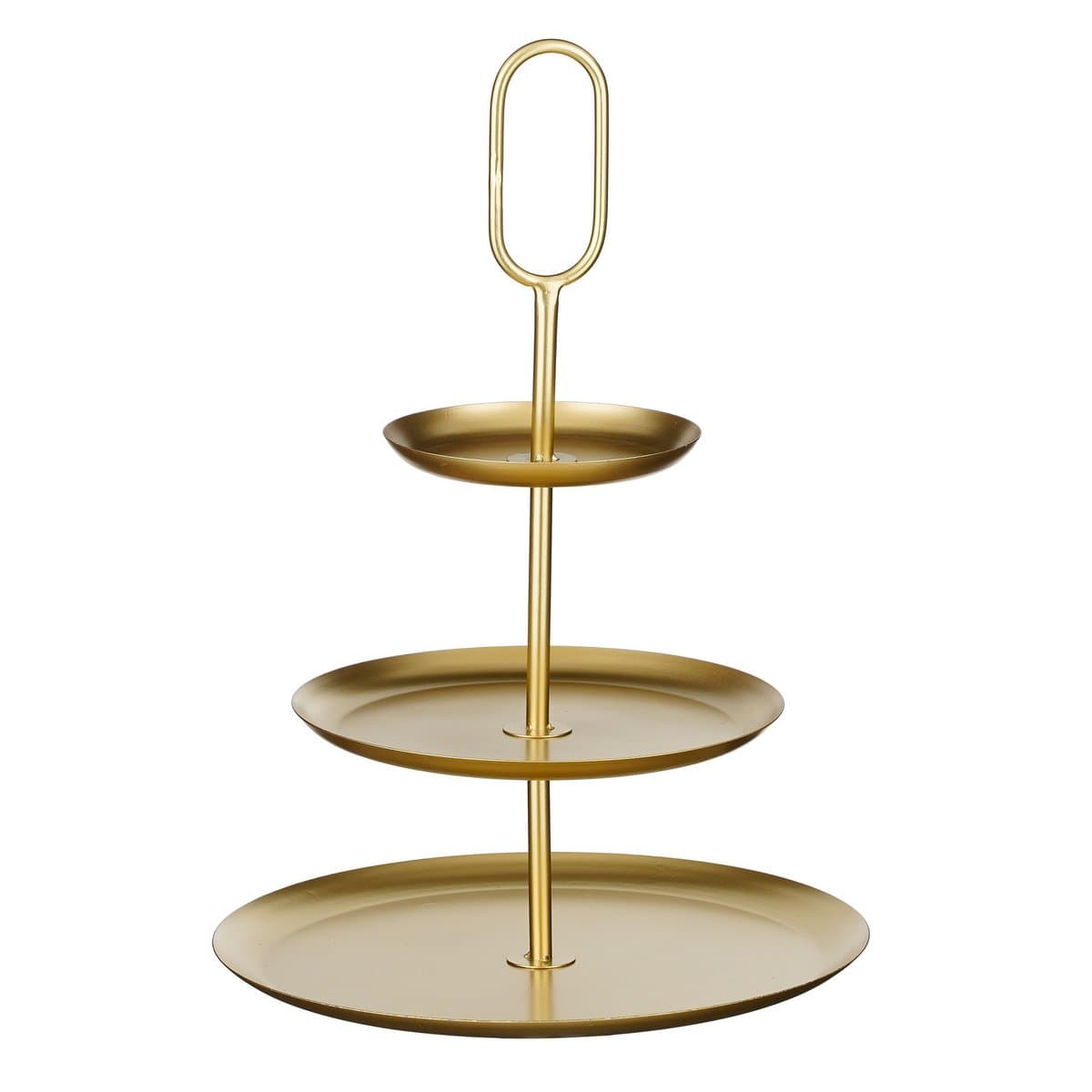 Mica Decorations Rama Etagere 3 Laags - L38 x B38 x H55 cm - Metaal - Goud