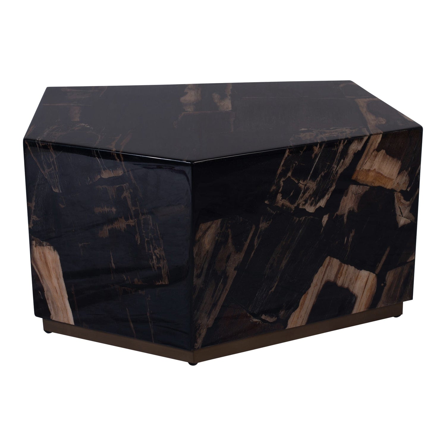 PTMD Rayn Petrified wood black coffeetable M