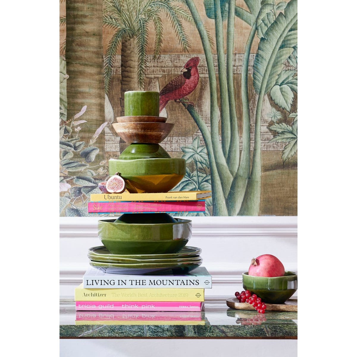 Mica Decorations Rhea Dinerbord - Ø27,5 cm - Keramiek - Groen