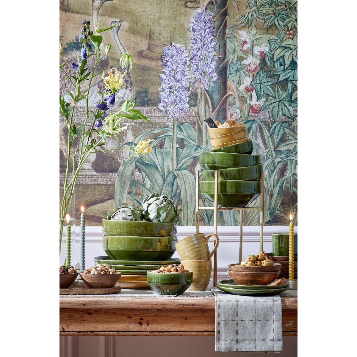 Mica Decorations Rhea Dinerbord - Ø27,5 cm - Keramiek - Groen