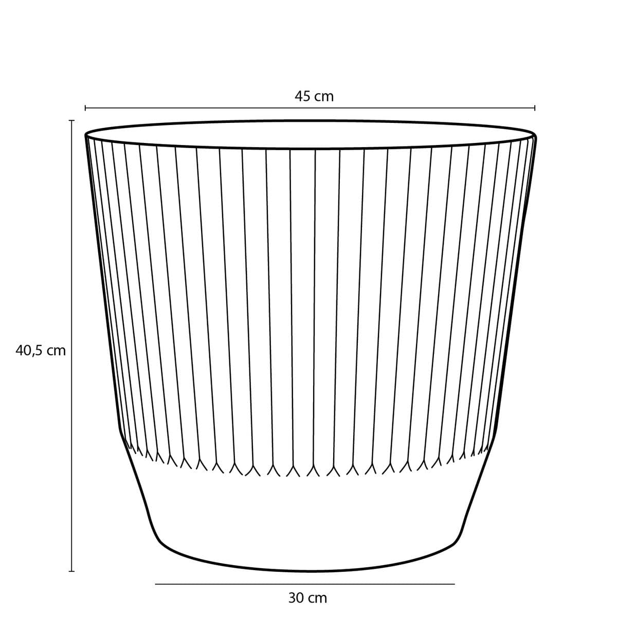 Mica Decorations Rio Bloempot voor Buiten - H40,5 x Ø45 cm - Crème