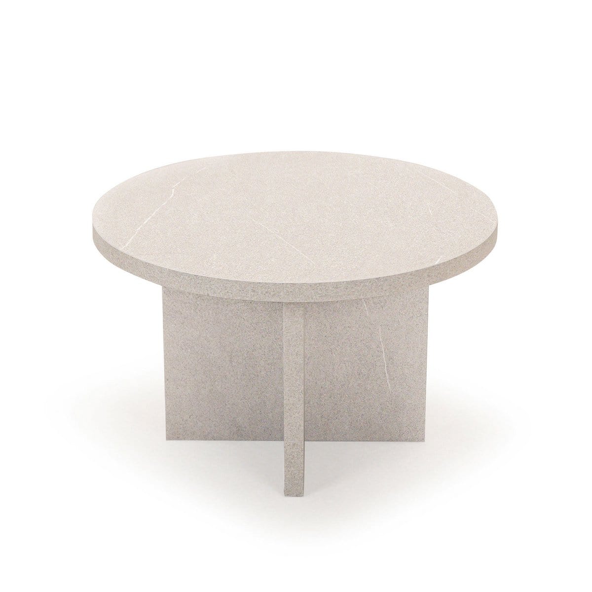 Stalux Ronde Salontafel Celine 60cm, kleur grijs natuursteen