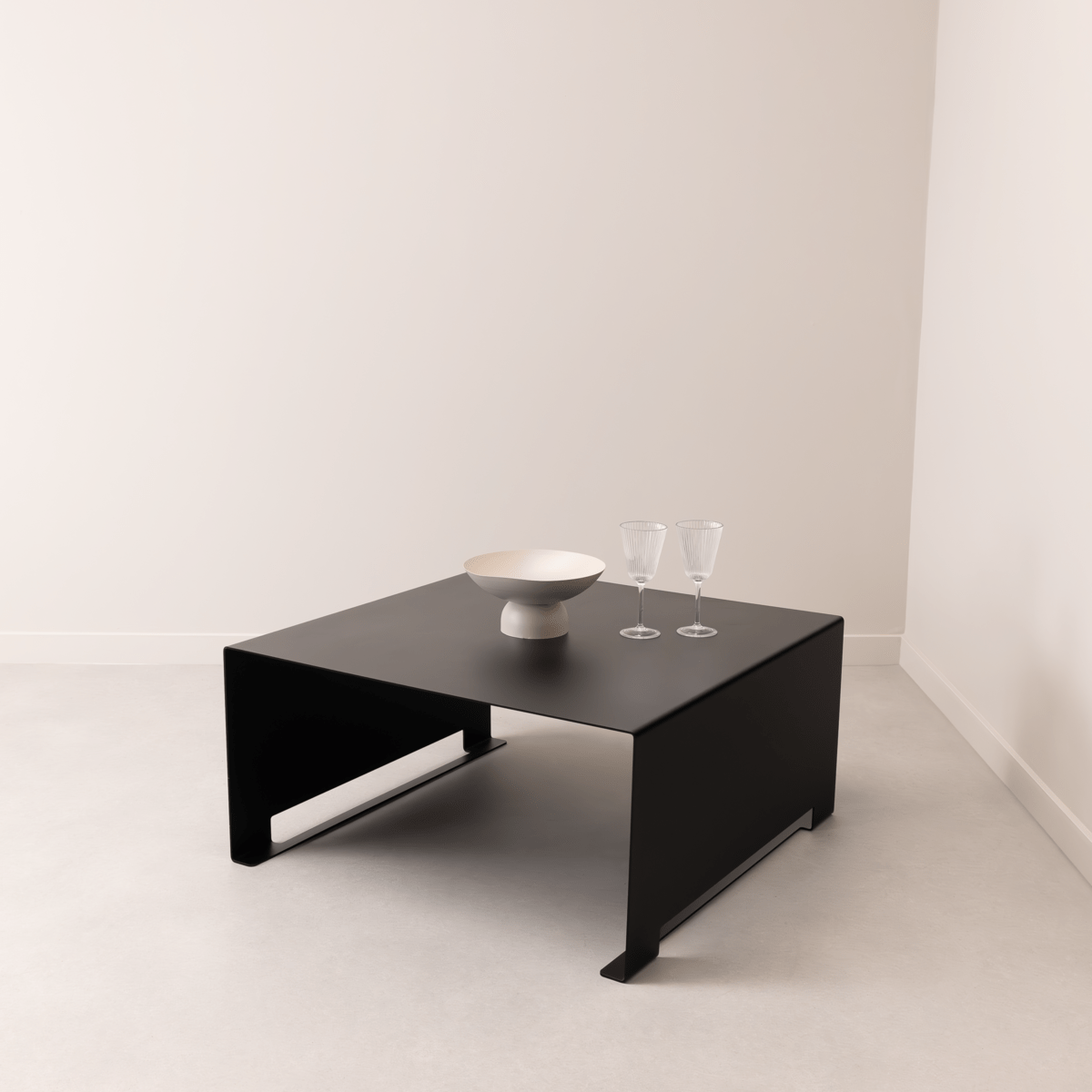 Stalux Salontafel Tomas 80 x 80cm, kleur zwart