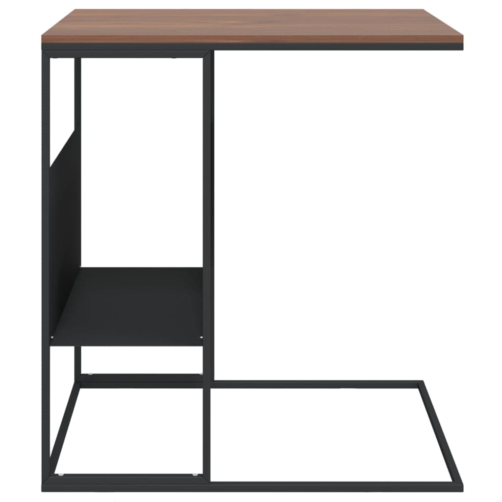 vidaXL Salontafels Bijzettafel 55x36x59,5 cm bewerkt hout zwart