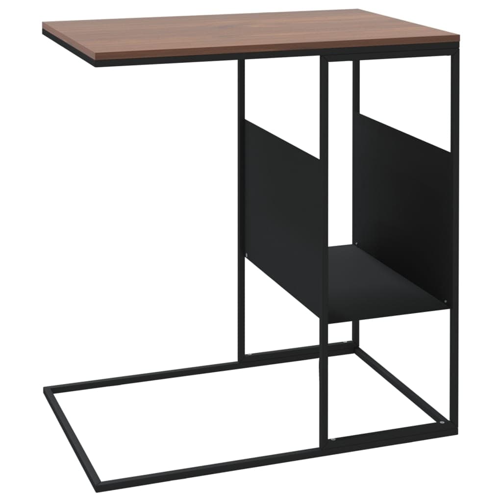 vidaXL Salontafels Bijzettafel 55x36x59,5 cm bewerkt hout zwart