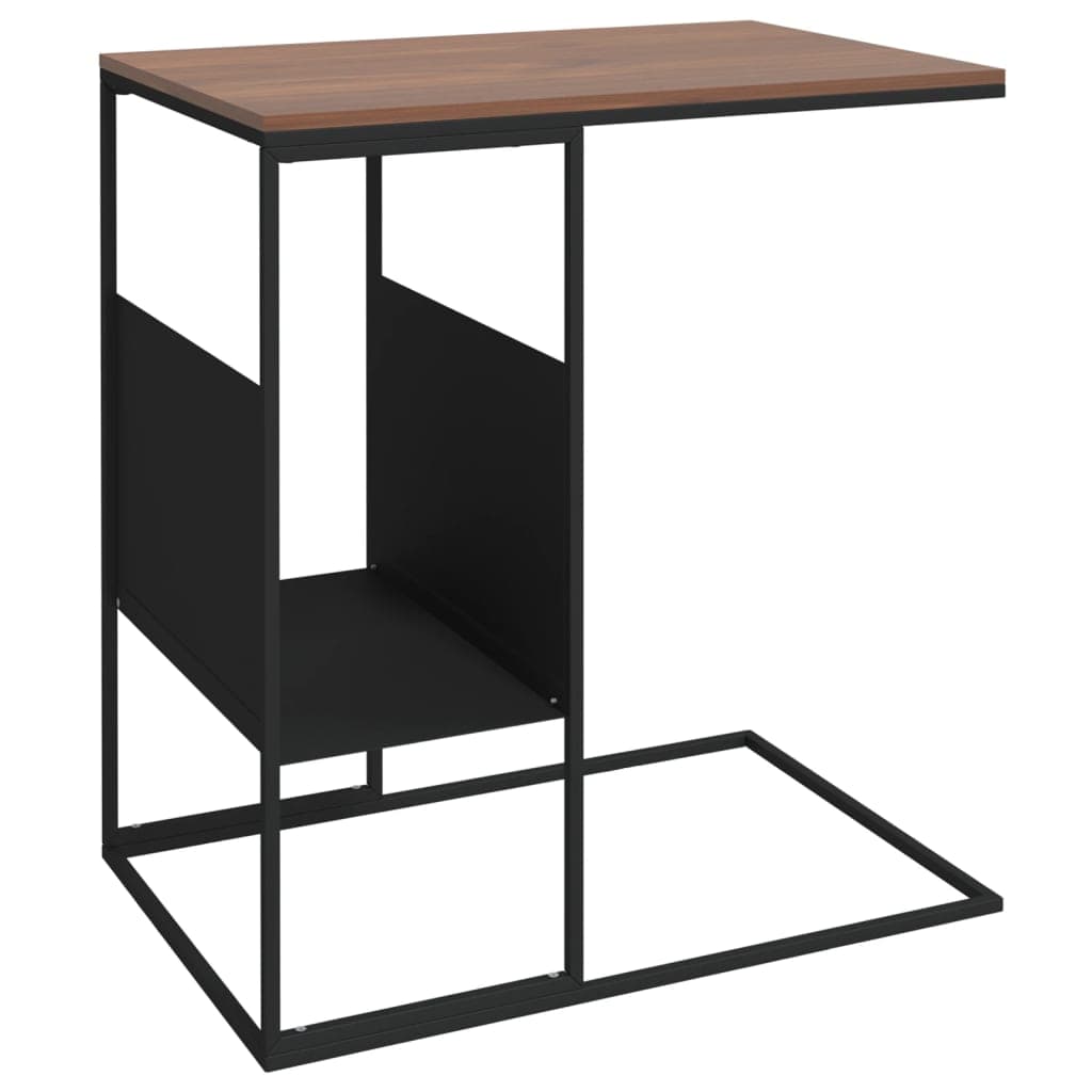 vidaXL Salontafels Bijzettafel 55x36x59,5 cm bewerkt hout zwart