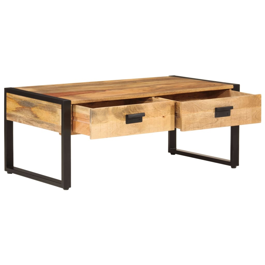 vidaXL Salontafels Salontafel 100x54x40 cm massief mangohout en ijzer