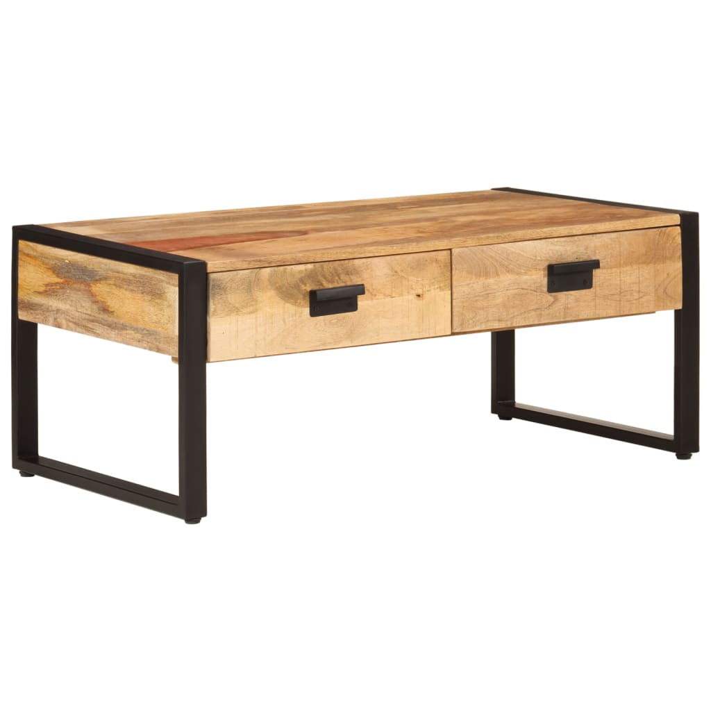 vidaXL Salontafels Salontafel 100x54x40 cm massief mangohout en ijzer