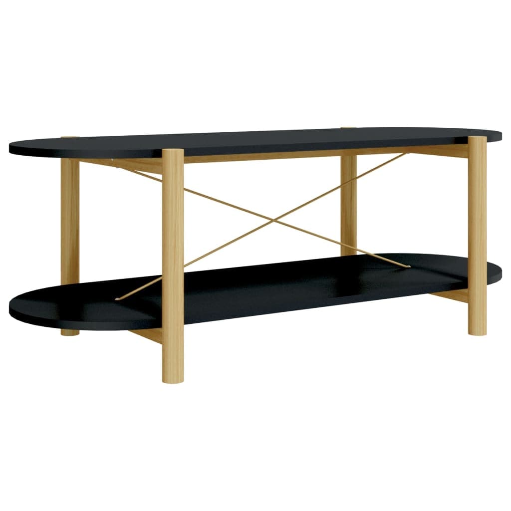 vidaXL Salontafels Salontafel 110x48x40 cm bewerkt hout zwart