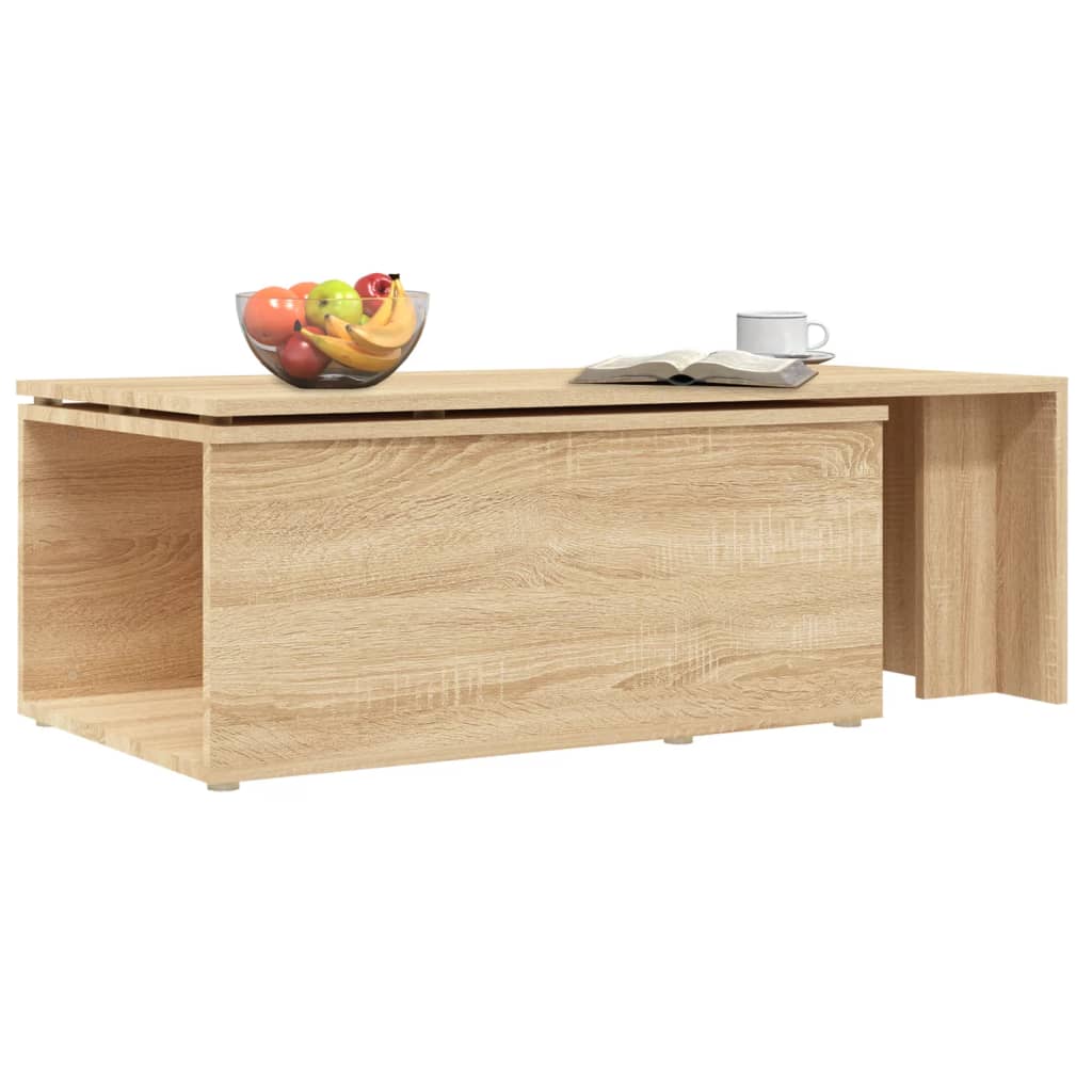 vidaXL Salontafels Salontafel 150x50x35 cm bewerkt hout sonoma eikenkleurig