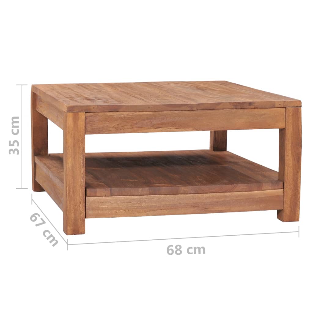 vidaXL Salontafels Salontafel 68x67x35 cm massief teakhout