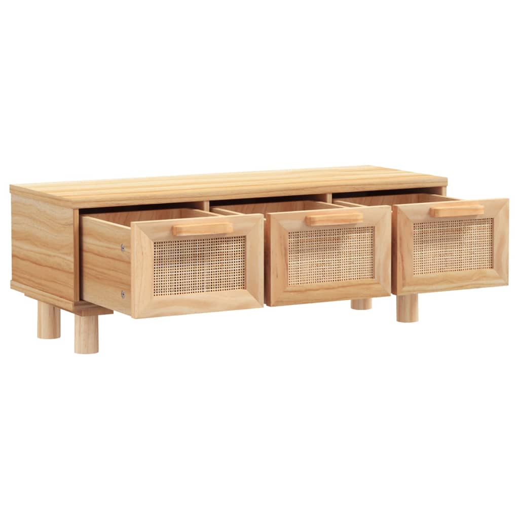 vidaXL Salontafels Salontafel 80x40x30 cm bewerkt hout en grenenhout bruin