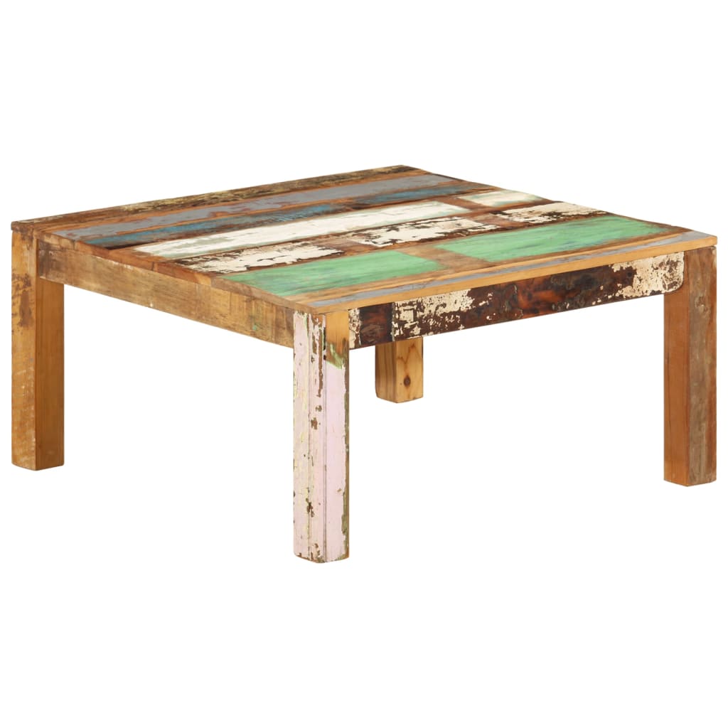 vidaXL Salontafels Salontafel 80x80x40 cm massief gerecycled hout